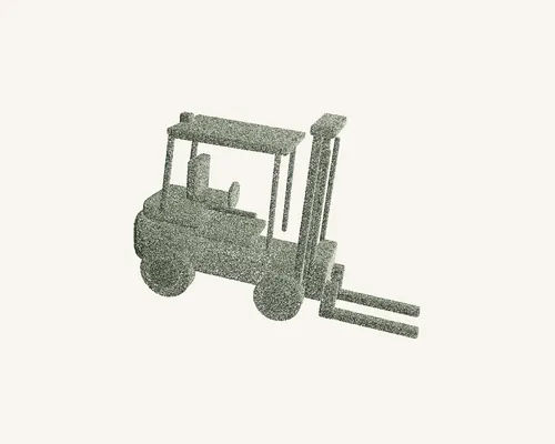 Particle forklift from the Trades scene